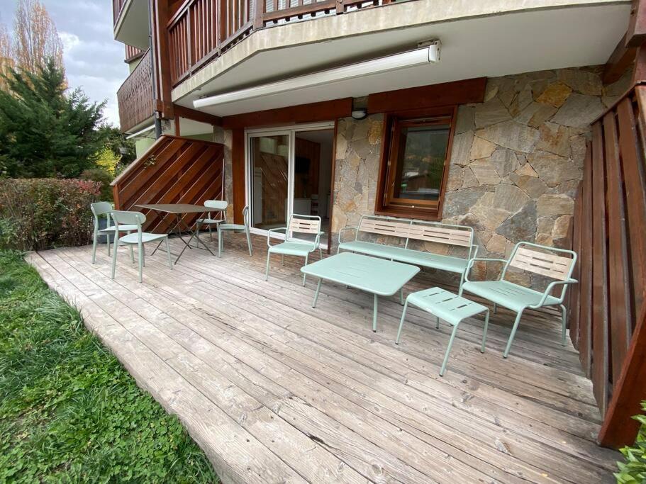 Appartement 4 Pers Grande Terrasse Vue Pistes Ski Saint-Chaffrey Exteriör bild