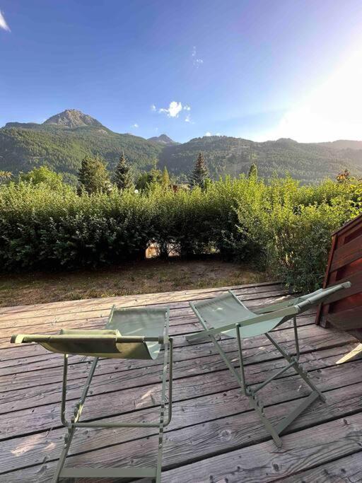 Appartement 4 Pers Grande Terrasse Vue Pistes Ski Saint-Chaffrey Exteriör bild